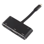 V126 USB-C / Typ-C Stecker zu PD + HDMI + VGA + Audio + USB 3.0 Buchse 5-in-1 Konverter, 5-in-1
