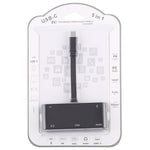 V126 USB-C / Typ-C Stecker zu PD + HDMI + VGA + Audio + USB 3.0 Buchse 5-in-1 Konverter, 5-in-1