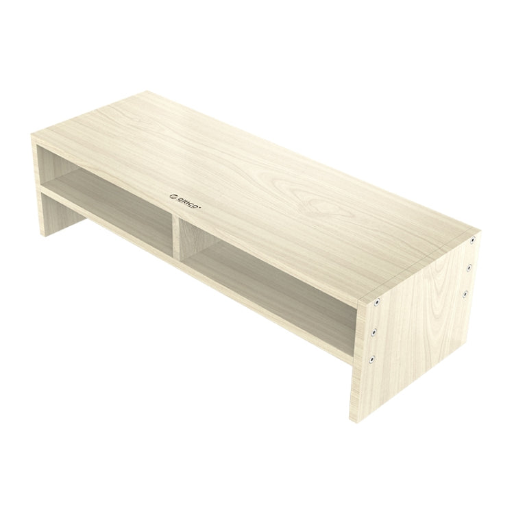 ORICO MSR-04-WD-BP 2-lagiger Monitorhalter aus Holzmaserung mit Trennwand, Größe: 50 x 20 x 13,5 cm, 2-lagig mit Trennwand, Größe: 50 x 20 x 13,5 cm