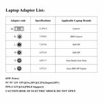 Laptop-Netzteil 65W USB-C / Typ-C Konverter zu 6-in-1 Netzteil