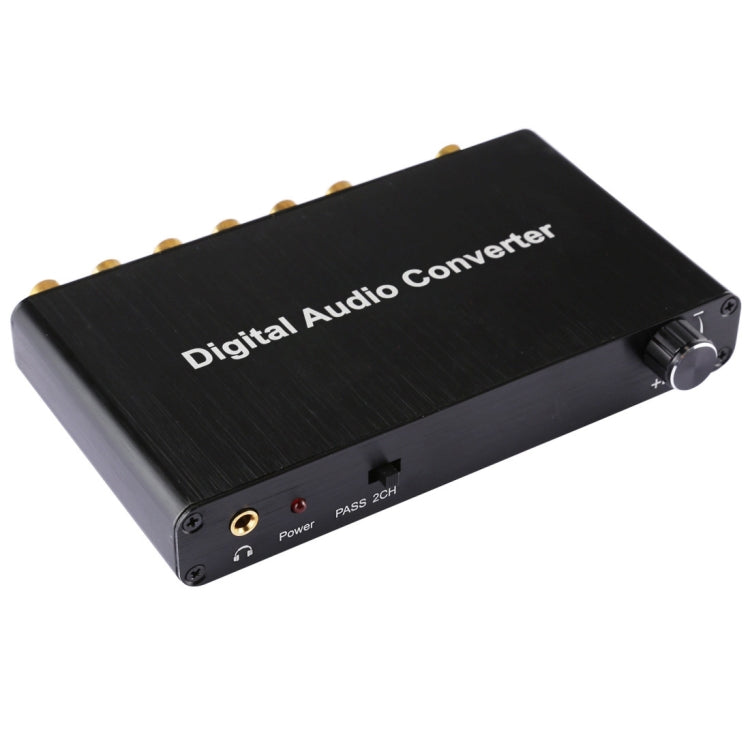 2-Kanal Digitaler Audio-Decoder-Konverter mit optischem Toslink SPDIF Koaxial für Heimkino / PS4 / PS3 / XBOX360, unterstützt Lautstärkeregelung, AC-3, DTS