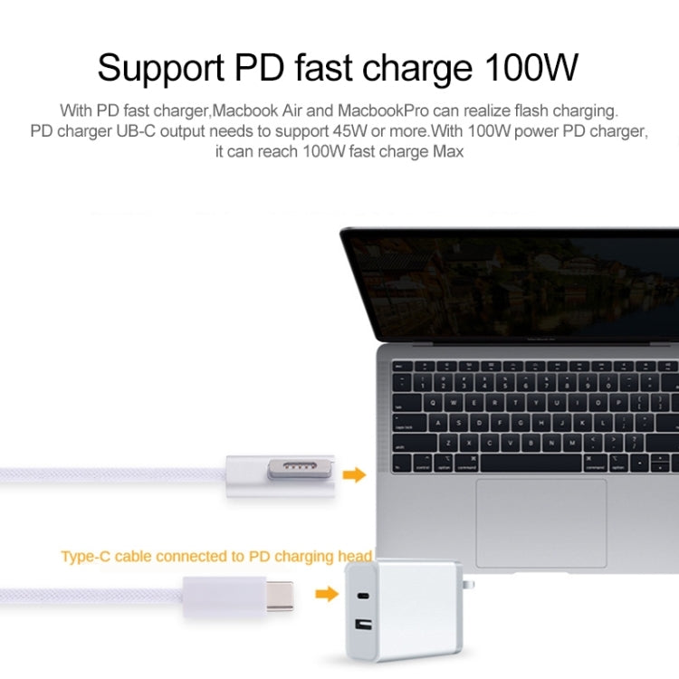 45W / 60W / 65W / 85W 5 Pin MagSafe 2 (T-förmig) zu USB-C / Type-C PD Ladekabel, MagSafe 2