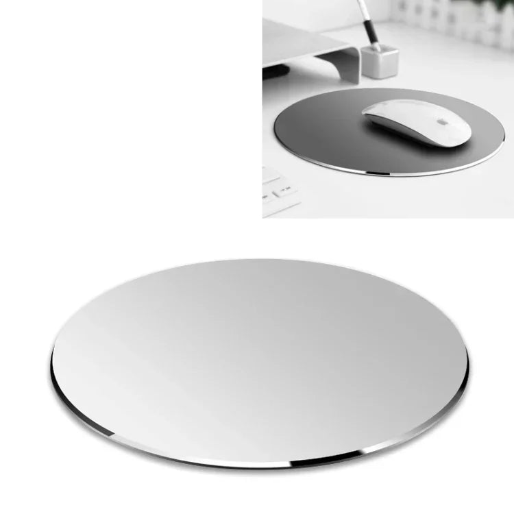 Runde, doppelseitige, rutschfeste Mausmatte aus Aluminiumlegierung, runde Form