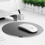 Runde, doppelseitige, rutschfeste Mausmatte aus Aluminiumlegierung, runde Form