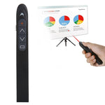 XM930 2,4GHz kabelloser Laser PowerPoint Seitenwendestift, Multimedia Wireless Präsentationsprojektionsstift mit USB-Empfänger, unterstützt Niedrigbatterie-Erinnerung, Fernbedienungsreichweite: 100m, 100m Weiß, 100m Schwarz