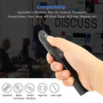 XM930 2,4GHz kabelloser Laser PowerPoint Seitenwendestift, Multimedia Wireless Präsentationsprojektionsstift mit USB-Empfänger, unterstützt Niedrigbatterie-Erinnerung, Fernbedienungsreichweite: 100m, 100m Weiß, 100m Schwarz