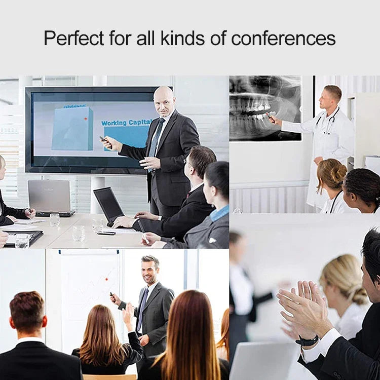 XM930 2,4GHz kabelloser Laser PowerPoint Seitenwendestift, Multimedia Wireless Präsentationsprojektionsstift mit USB-Empfänger, unterstützt Niedrigbatterie-Erinnerung, Fernbedienungsreichweite: 100m, 100m Weiß, 100m Schwarz