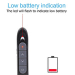 XM930 2,4GHz kabelloser Laser PowerPoint Seitenwendestift, Multimedia Wireless Präsentationsprojektionsstift mit USB-Empfänger, unterstützt Niedrigbatterie-Erinnerung, Fernbedienungsreichweite: 100m, 100m Weiß, 100m Schwarz