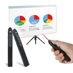 XM930 2,4GHz kabelloser Laser PowerPoint Seitenwendestift, Multimedia Wireless Präsentationsprojektionsstift mit USB-Empfänger, unterstützt Niedrigbatterie-Erinnerung, Fernbedienungsreichweite: 100m, 100m Weiß, 100m Schwarz