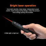 XM930 2,4GHz kabelloser Laser PowerPoint Seitenwendestift, Multimedia Wireless Präsentationsprojektionsstift mit USB-Empfänger, unterstützt Niedrigbatterie-Erinnerung, Fernbedienungsreichweite: 100m, 100m Weiß, 100m Schwarz