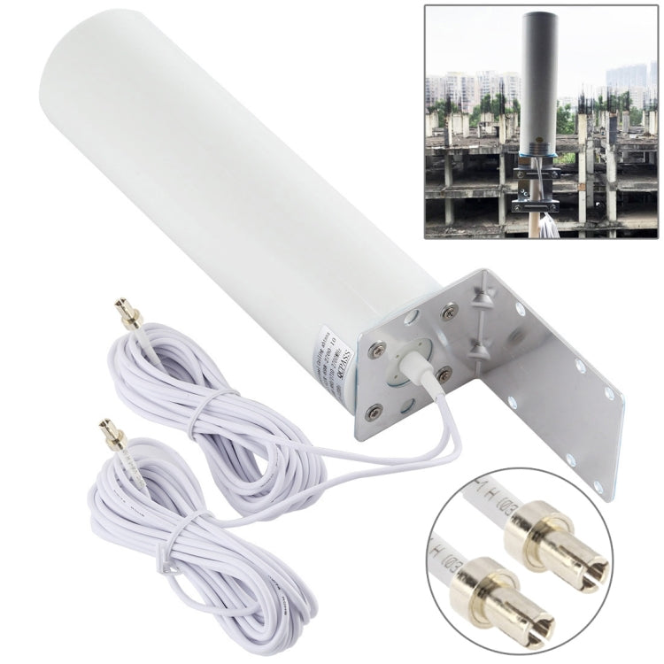4G LTE WiFi 12DBi Omni Externe Barrel-Antenne mit TS9 Stecker, TS9
