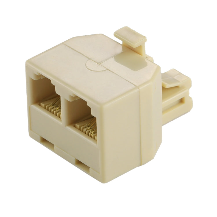 RJ11 Dual Ports Desktop Telefon Verlängerungskabel Extender Anschlussadapter, 2 RJ11 Buchsen zu RJ11 Stecker