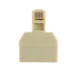 RJ11 Dual Ports Desktop Telefon Verlängerungskabel Extender Anschlussadapter, 2 RJ11 Buchsen zu RJ11 Stecker