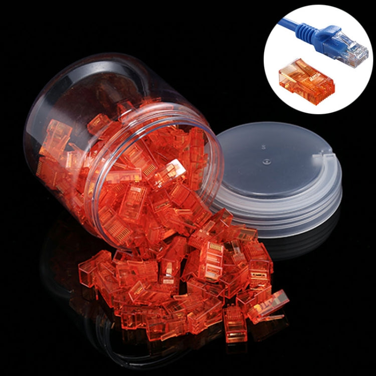 100 Stück Anpwoo Amp01 RJ45 Stecker Modular Plug, 100 Stück (Gelb), 100 Stück (Blau), 100 Stück (Orange)