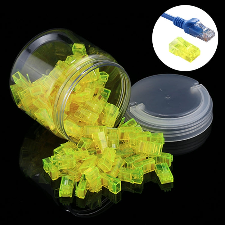 100 Stück Anpwoo Amp01 RJ45 Stecker Modular Plug, 100 Stück (Gelb), 100 Stück (Blau), 100 Stück (Orange)