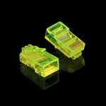 100 Stück Anpwoo Amp01 RJ45 Stecker Modular Plug, 100 Stück (Gelb), 100 Stück (Blau), 100 Stück (Orange)