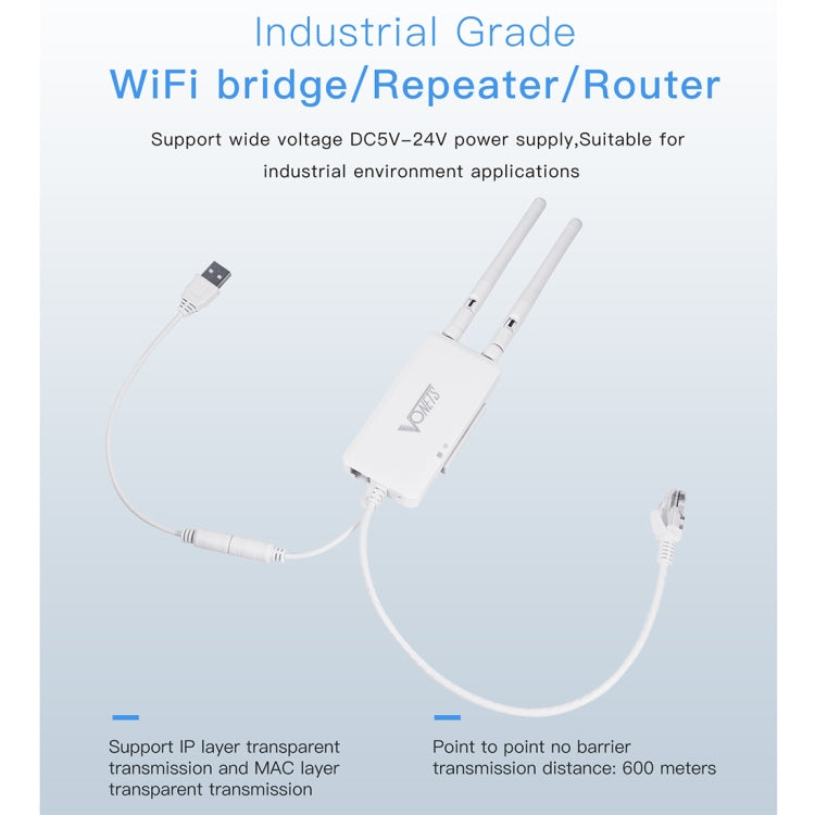 VONETS VAP11S 2,4G Mini Kabellose Brücke 300Mbps WiFi Repeater mit 2 Antennen, VAP11S