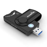 ROCKETEK CR310 USB 3.0 + TF-Karten + SD-Karten + SIM-Karten + Smart Card Multifunktions-Kartenleser, USB 3.0