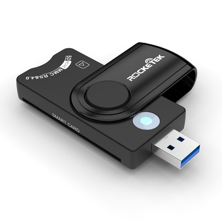 ROCKETEK CR310 USB 3.0 + TF-Karten + SD-Karten + SIM-Karten + Smart Card Multifunktions-Kartenleser, USB 3.0