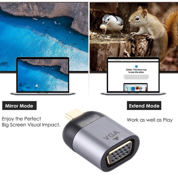 Type-C Stecker zu VGA DB15P Buchse Adapter