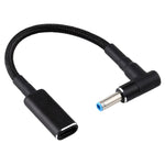 PD 100W 18,5-20V 4,5 x 0,6mm Winkel zu USB-C / Typ-C Adapter Nylon geflochtenes Kabel für HP, 4,5 x 0,6mm