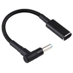 PD 100W 18,5-20V 4,5 x 0,6mm Winkel zu USB-C / Typ-C Adapter Nylon geflochtenes Kabel für HP, 4,5 x 0,6mm