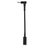 PD 100W 18,5-20V 4,5 x 0,6mm Winkel zu USB-C / Typ-C Adapter Nylon geflochtenes Kabel für HP, 4,5 x 0,6mm