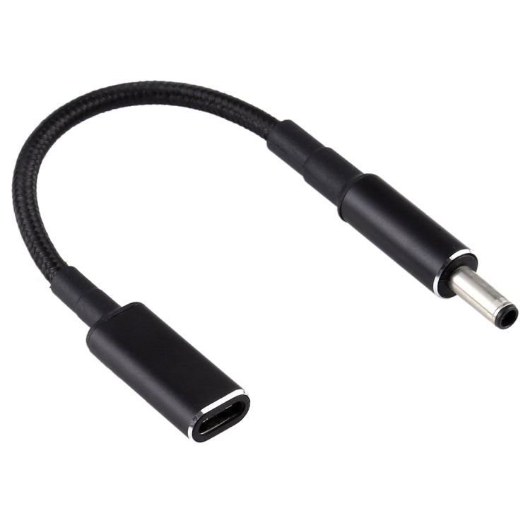 PD 100W 18,5-20V 4,5 x 0,6mm zu USB-C / Typ-C Adapter Nylon geflochtenes Kabel für Dell, 4,5 x 0,6mm