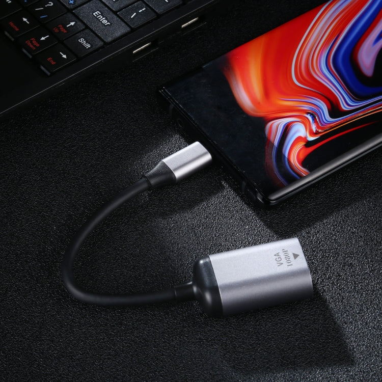 1080P VGA Buchse zu Typ-C / USB-C Stecker Verbindungsadapterkabel, VGA Buchse zu Typ-C Stecker