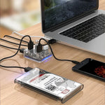 ORICO MH4U-100 USB 3.0 Transparenter Desktop-HUB mit 100cm Micro-USB-Kabel, MH4U-100
