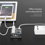 ORICO MH4U-100 USB 3.0 Transparenter Desktop-HUB mit 100cm Micro-USB-Kabel, MH4U-100