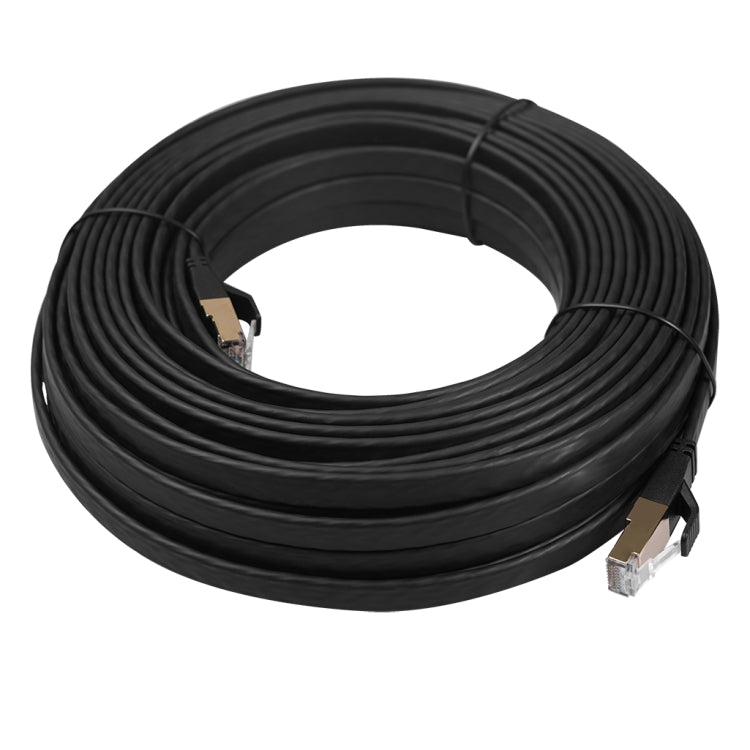 CAT8-2 doppelt geschirmtes CAT8 flaches Netzwerk-LAN-Kabel, Länge: 15m, 15m
