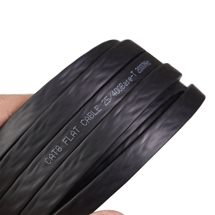 CAT8-2 doppelt geschirmtes CAT8 flaches Netzwerk-LAN-Kabel, Länge: 15m, 15m