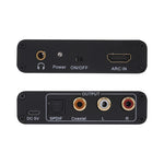 192KHz ARC Audio Extraktor HDMI ARC zu SPDIF + Koaxial + L/R Wandler Audio Rückkanal Adapter, 192KHz ARC
