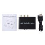 192KHz ARC Audio Extraktor HDMI ARC zu SPDIF + Koaxial + L/R Wandler Audio Rückkanal Adapter, 192KHz ARC