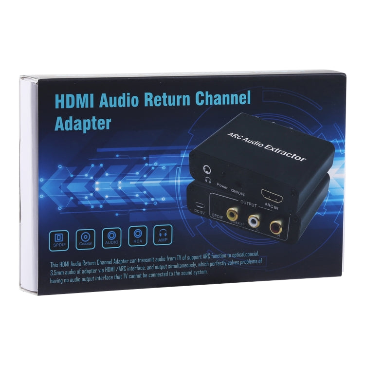 192KHz ARC Audio Extraktor HDMI ARC zu SPDIF + Koaxial + L/R Wandler Audio Rückkanal Adapter, 192KHz ARC