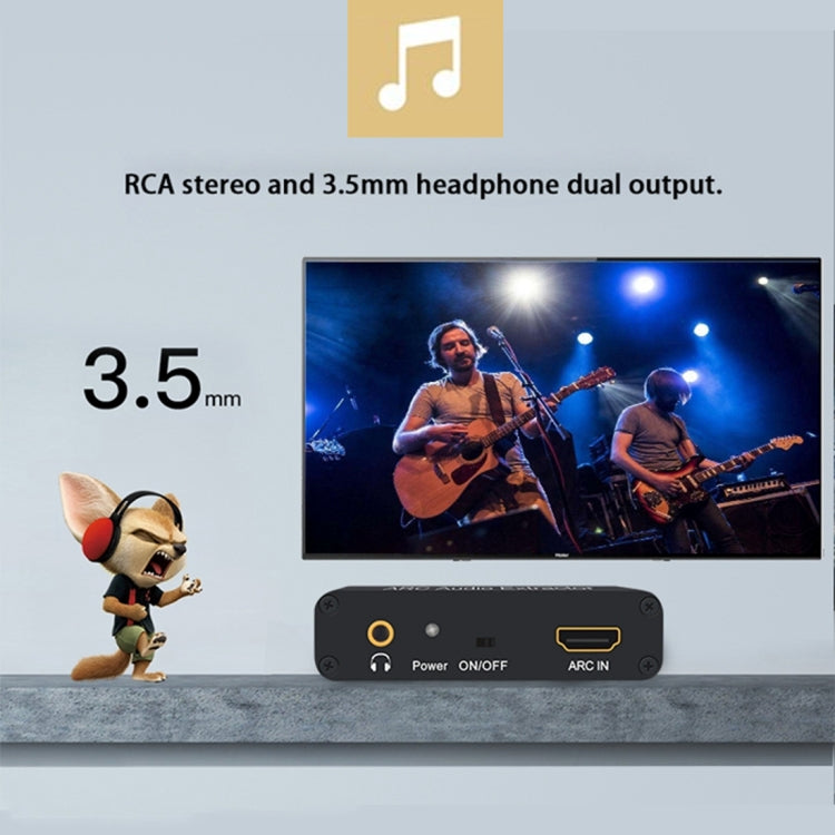 192KHz ARC Audio Extraktor HDMI ARC zu SPDIF + Koaxial + L/R Wandler Audio Rückkanal Adapter, 192KHz ARC