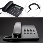 4-adriges Stecker-zu-Stecker RJ11 Feder-Telefonverlängerungskabel, Dehnbare Länge: 2m (Schwarz), Länge: 2m