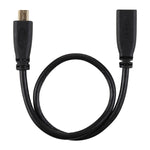 30cm 1080P Micro HDMI Buchse auf Stecker vergoldeter Anschluss Adapterkabel