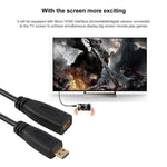 30cm 1080P Micro HDMI Buchse auf Stecker vergoldeter Anschluss Adapterkabel