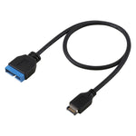 30cm USB 3.1 Typ-E auf USB 3.0 Motherboard 19-Pin Stecker Erweiterungskabel