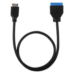 30cm USB 3.1 Typ-E auf USB 3.0 Motherboard 19-Pin Stecker Erweiterungskabel