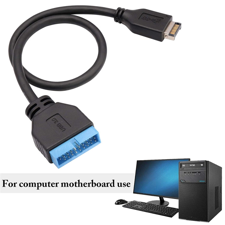 30cm USB 3.1 Typ-E auf USB 3.0 Motherboard 19-Pin Stecker Erweiterungskabel