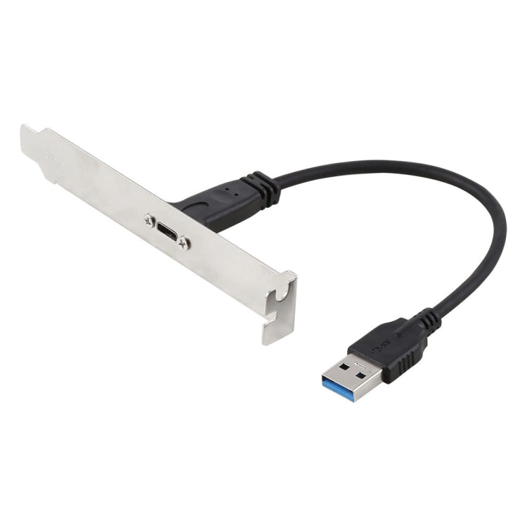 20cm Panelhalterung Header USB-C / Typ-C Buchse auf USB 3.0 Stecker Verlängerungskabel