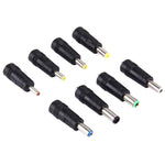 5,5x2,1mm Buchse auf mehrere Stecker Schnittstellen 8-in-1 Netzadapter Set für HP / Sony / Acer / ASUS / DELL Laptop Notebook, 8-in-1 Netzadapter