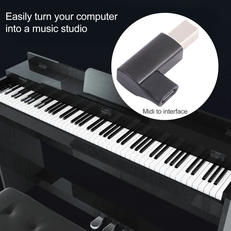 USB-C / Typ C Buchse auf USB 2.0 B MIDI Stecker Adapter für elektronische Instrumente / Drucker / Scanner / Klavier