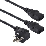 10A 250V 3-poliges Computer PC Stromkabel, Länge: 1,8m, AU Stecker, doppelte AU Stecker