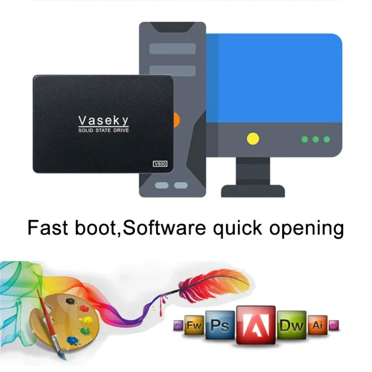 Vaseky V800 240 GB 2,5 Zoll SATA3 6 Gbit/s Ultra-Slim 7 mm Solid-State-Drive SSD-Festplatte für Desktop-PCs und Notebooks, 240 GB