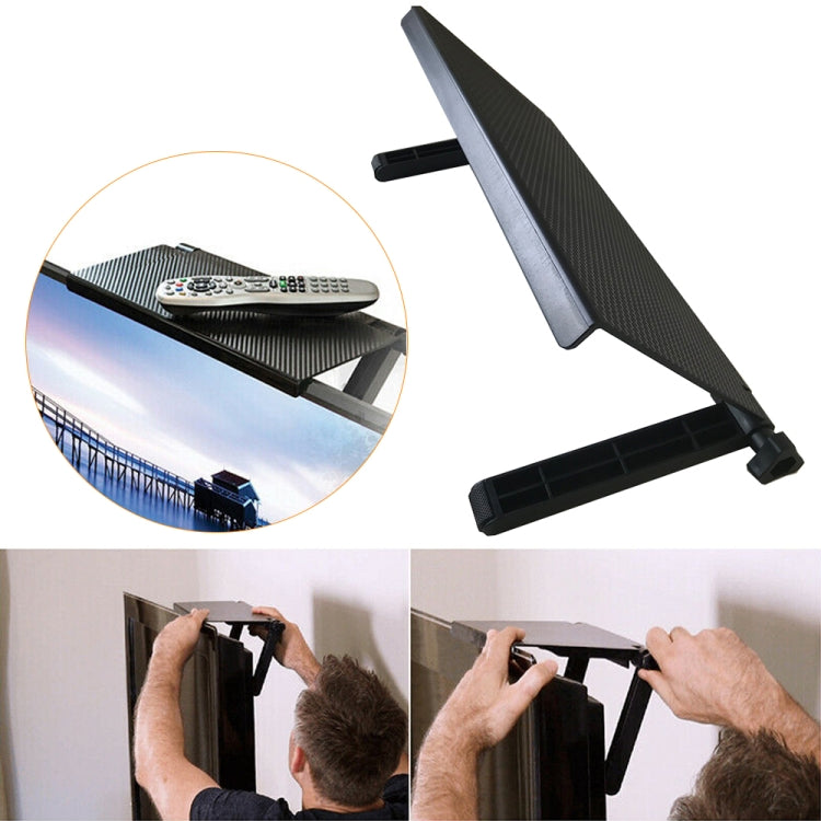 Fernseh- und Computer-Monitor-Regal mit Fernbedienung und Set-Top-Box-Aufbewahrungshalter, Set-Top-Box-Halter