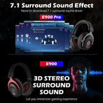 EKSA E900 Pro 7.1 Gaming kabelgebundenes, kopfgetragenes, leuchtendes Gaming-Headset mit Mikrofon, E900 Pro